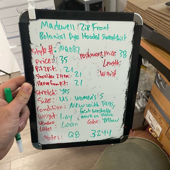 Madewell Zip Front Botanical Bye Hooded Sweatshirt US Women's S New - Picture 7 of 7